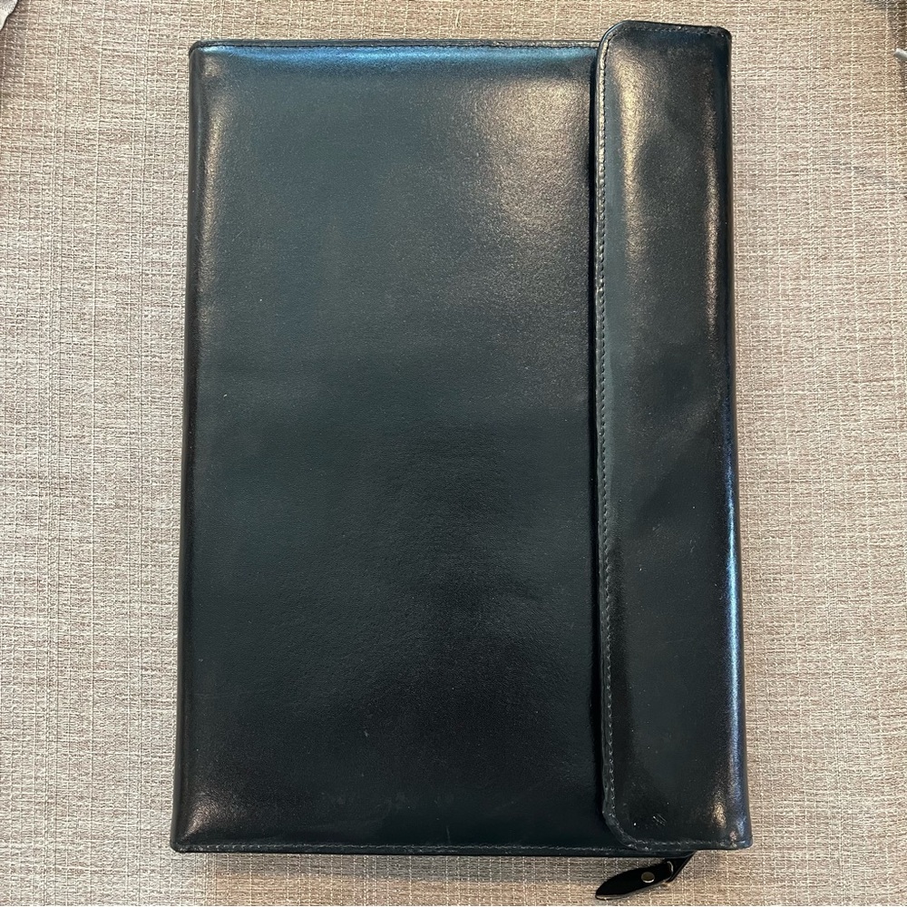 Elegant Black Leather Portfolio
